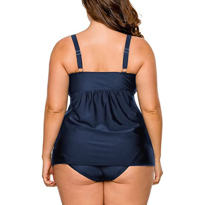 Damen Tankini-Badeanzug mit schmeichelndem Schnitt und verstellbaren Trägern Drune