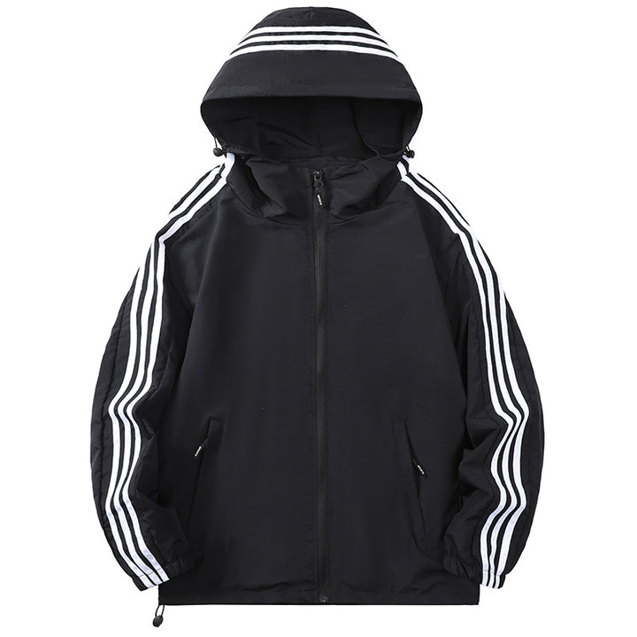 Herren Sportliche Übergangsjacke mit Kapuze und reflektierenden Akzenten Drune