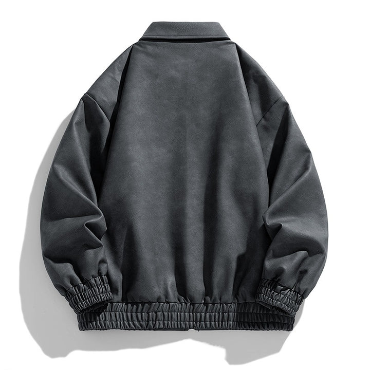Herren Modische Jacke mit Stehkragen und praktischen Taschen Drune