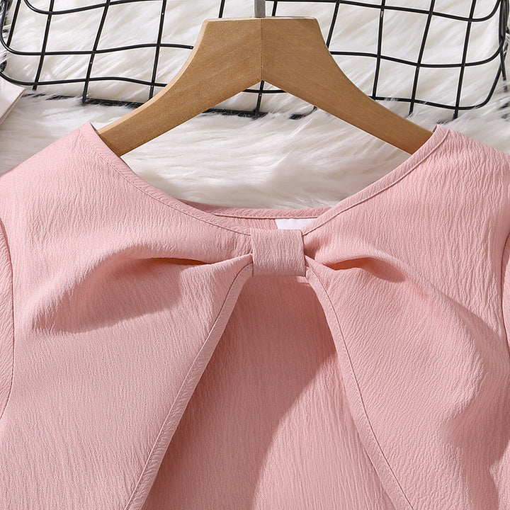 Mädchen Midi-Kleid mit schickem Rüschensaum und modischem Oberteil Drune
