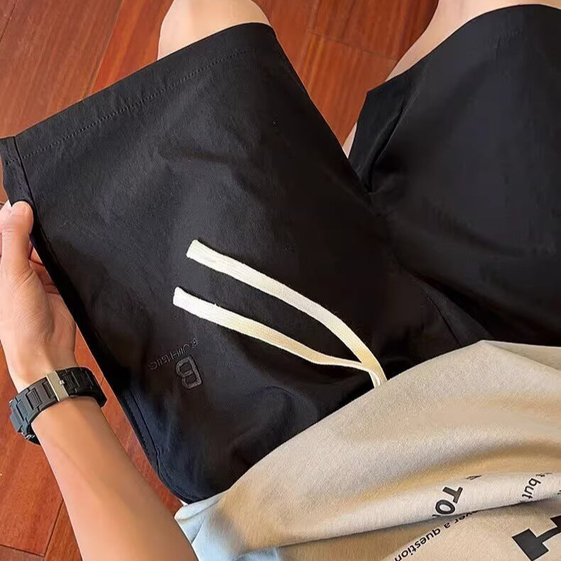 Herren Bequeme Leinen-Shorts mit verstellbarem Kordelzug und seitlichen Taschen Drune