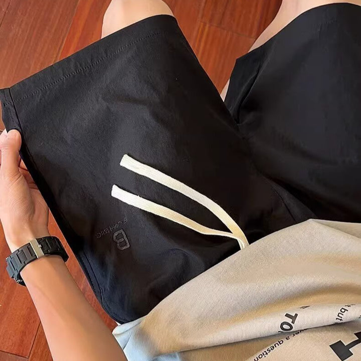 Herren Bequeme Leinen-Shorts mit verstellbarem Kordelzug und seitlichen Taschen Drune