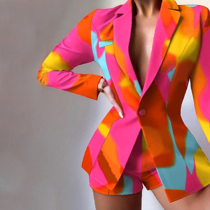 Drune | Tailliert Leopardenmuster Eingescnhitte Revers Elegante Aussage