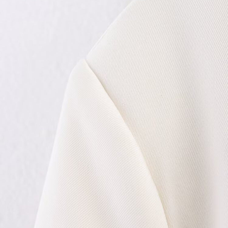Damen eleganter Blazer mit abnehmbarem Halstuch Drune