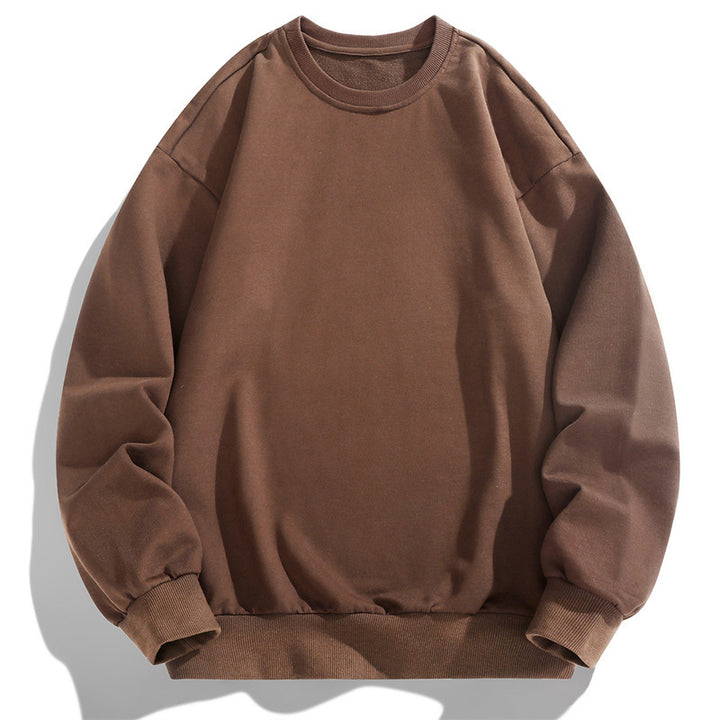 Herren Oversize Rundhals-Sweatshirt mit Rippbündchen und dropped-shoulder Schnitt Drune