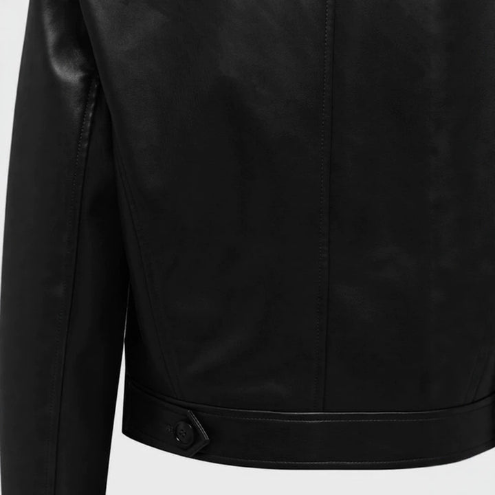 Damen Cropped Lederjacke Drune