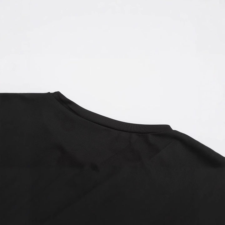 Damen Kurzarm T-Shirt mit elegantem Schleifenmuster und figurbetontem Design Drune