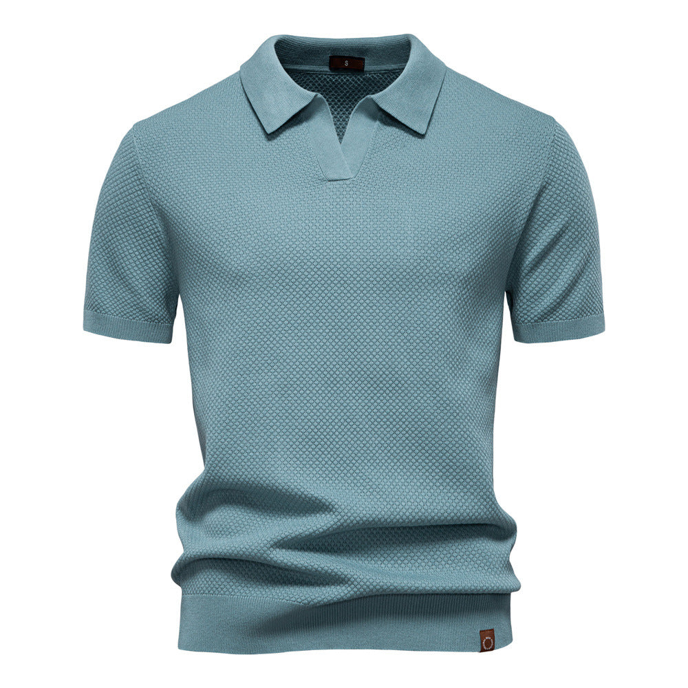 Herren Kurzärmliges Polo-Shirt mit strukturiertem Design Drune