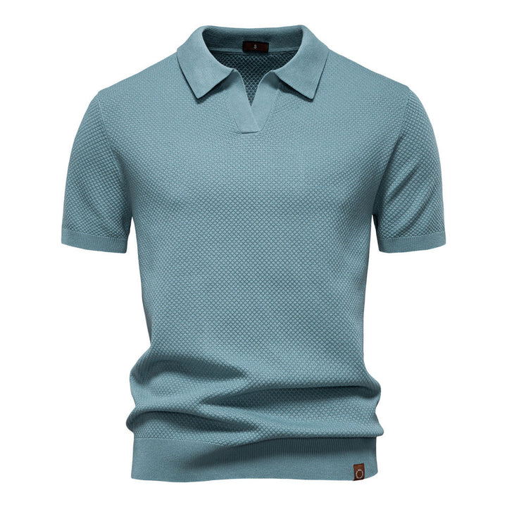 Herren Kurzärmliges Polo-Shirt mit strukturiertem Design Drune