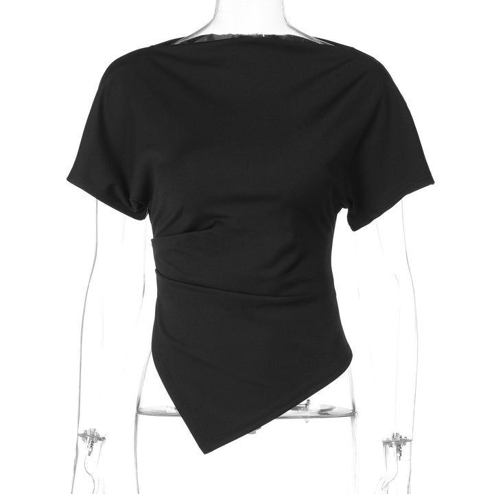 Damen Modernes Oberteil mit asymmetrischem Saum Drune