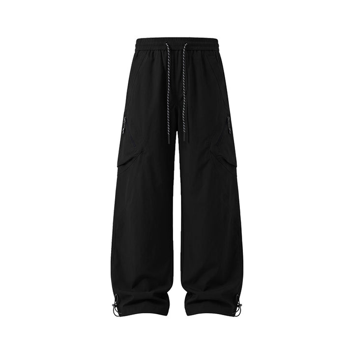 Herren weite Technical Utility-Cargo-Hose mit Tunnelzugbund und multifunktionalen Taschen Drune