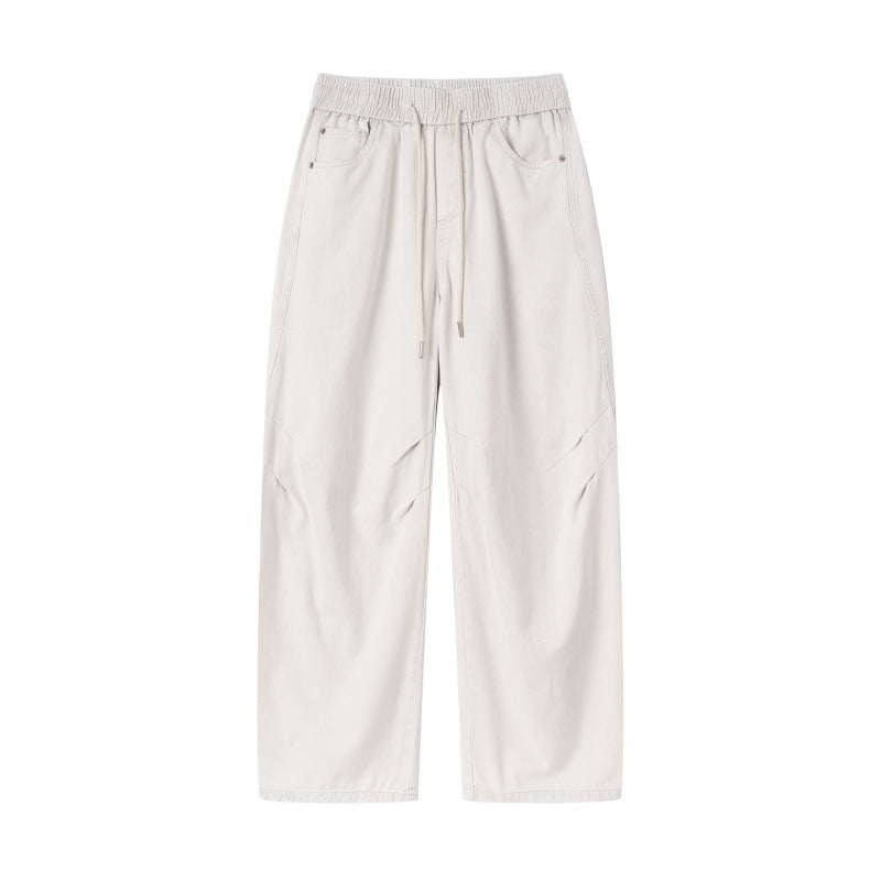 [Damen] Weite Culotte‑Hose mit hohem Elastikbund, Tunnelzug und Eingrifftaschen Drune