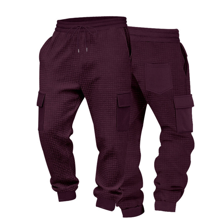 Herren Cargo-Jogginghose aus Waffelstruktur mit Kordelzug und Bündchen Drune