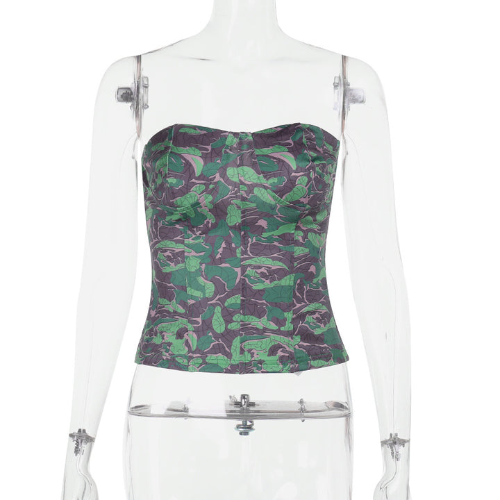 Damen Bustieroberteil mit floralem Muster und taillierter Silhouette Drune