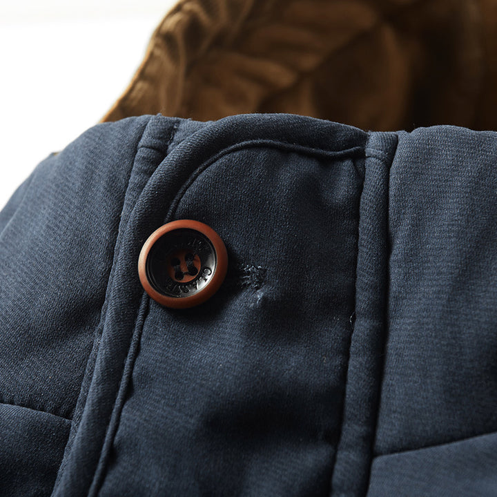 Herren Parka mit Teddyfutter und abnehmbarer Innenjacke Drune