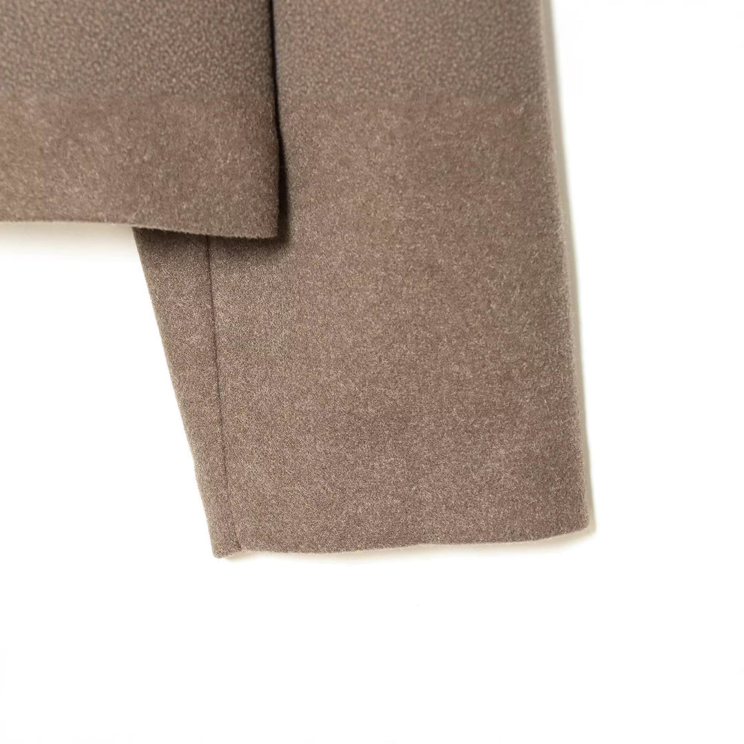 Damen Kurzer Oversize-Mantel mit üppigem Kunstfellkragen Drune