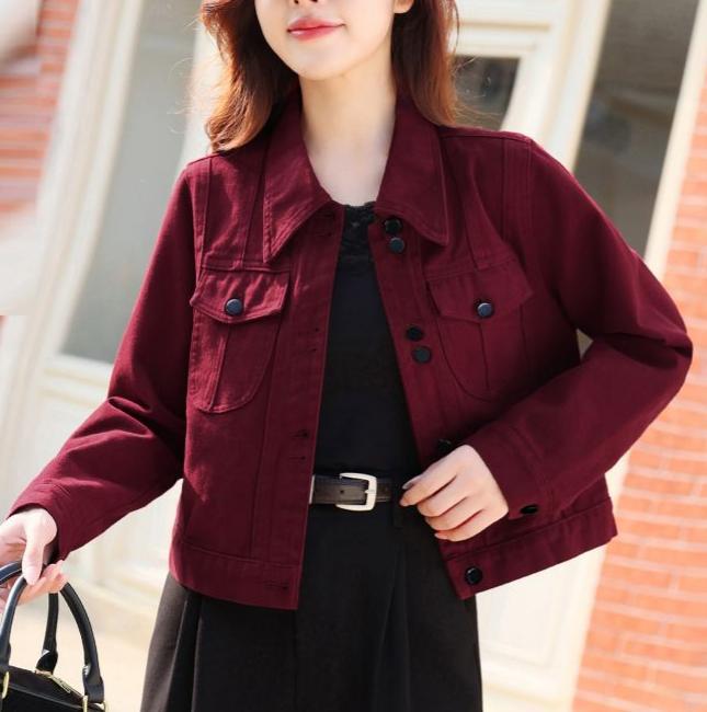 Damen Jeansjacke mit klassischem Schnitt und praktischen Taschen Drune