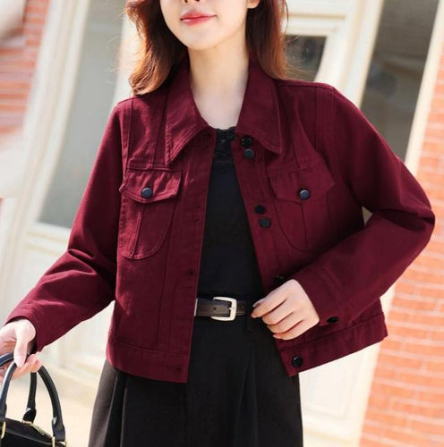 Damen Jeansjacke mit klassischem Schnitt und praktischen Taschen Drune