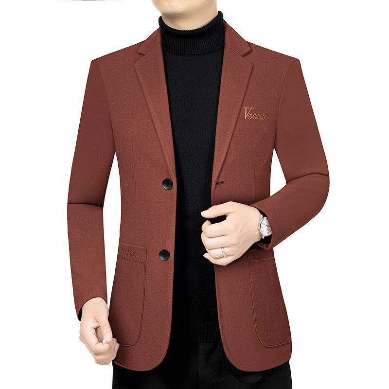 Herren Modernes Einreihiges City-Blazer mit aufgesetzten Taschen und leichter Halbfütterung Drune
