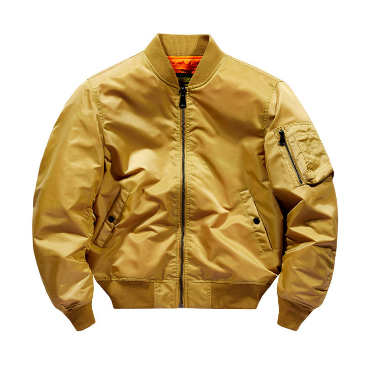 Herren Flieger-Bomberjacke aus technischem Nylon mit Rippbündchen und Ärmeltasche Drune