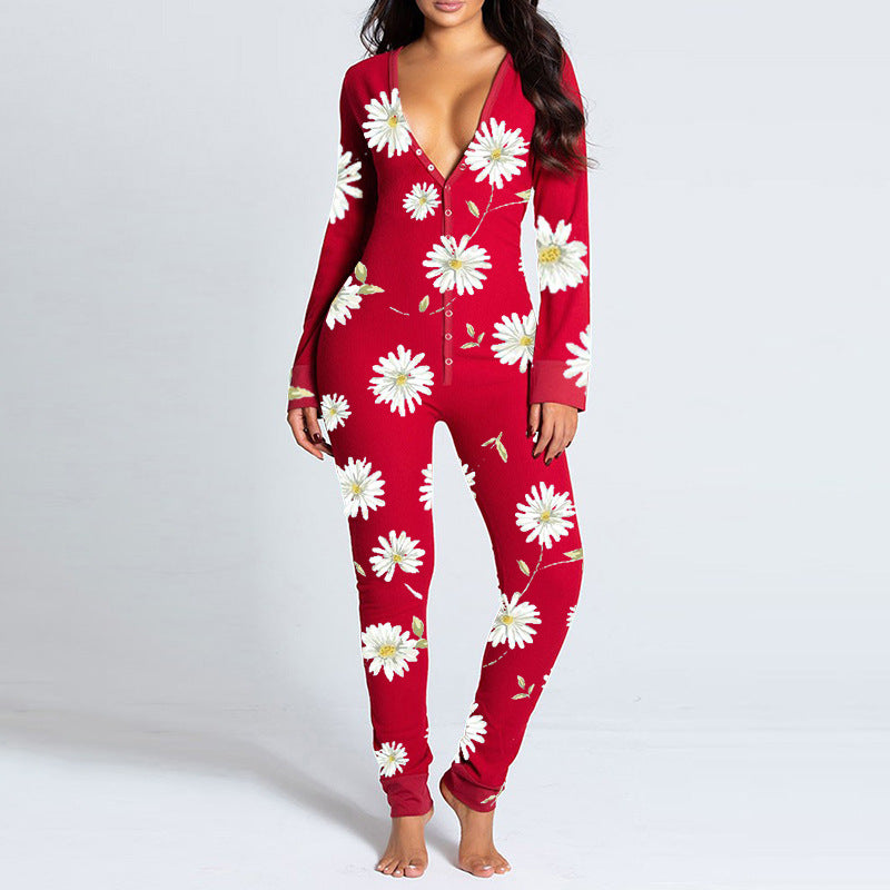 Damen Onesie mit Herzmotiv und kuscheligem Stoff Drune