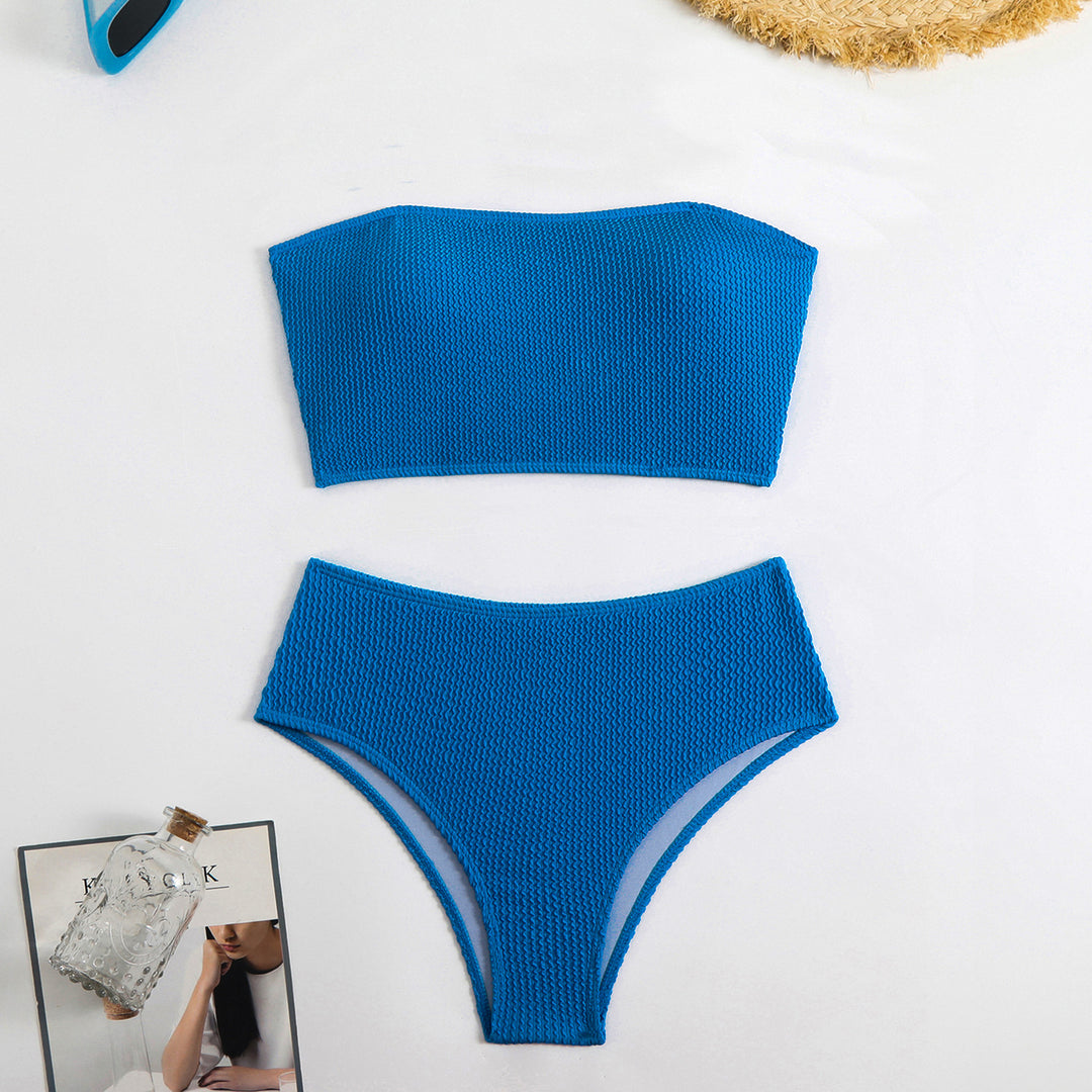 Damen Bandeau-Bikini-Set mit hochgeschnittenen Höschen Drune
