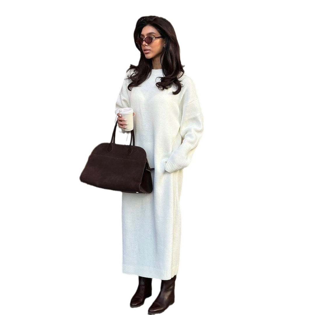 Damen Strickkleid mit eleganter Taillierung Drune
