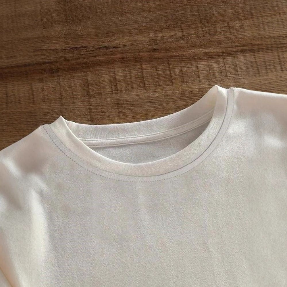 Damen lässiges T-Shirt mit auffälligem Vintage-Print Drune