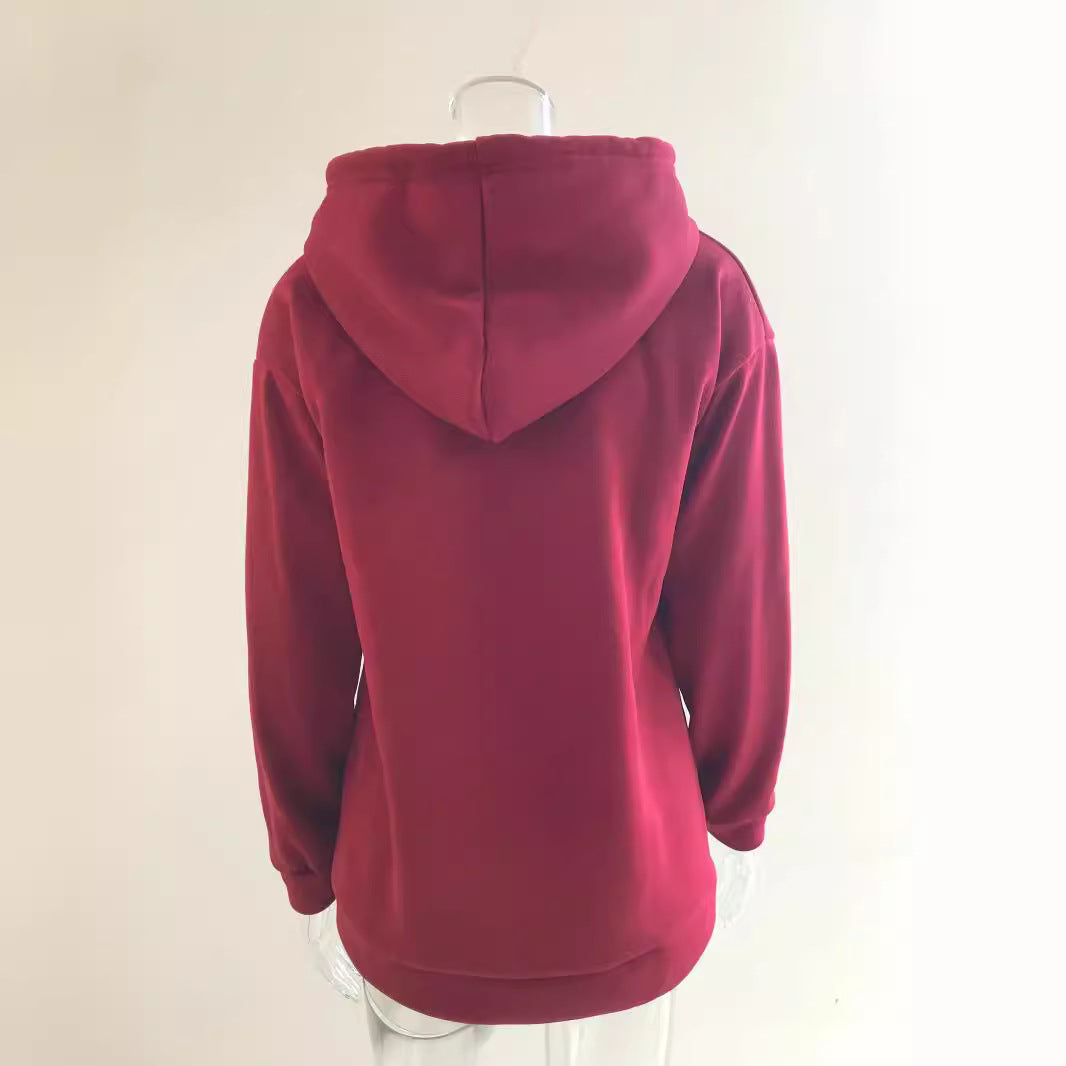 Damen Kapuzenpullover mit Knopfleiste und lässigem Schnitt Drune