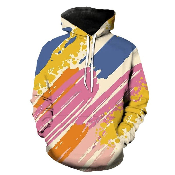 Damen Kreativer Kapuzenpullover mit abstraktem Design Drune