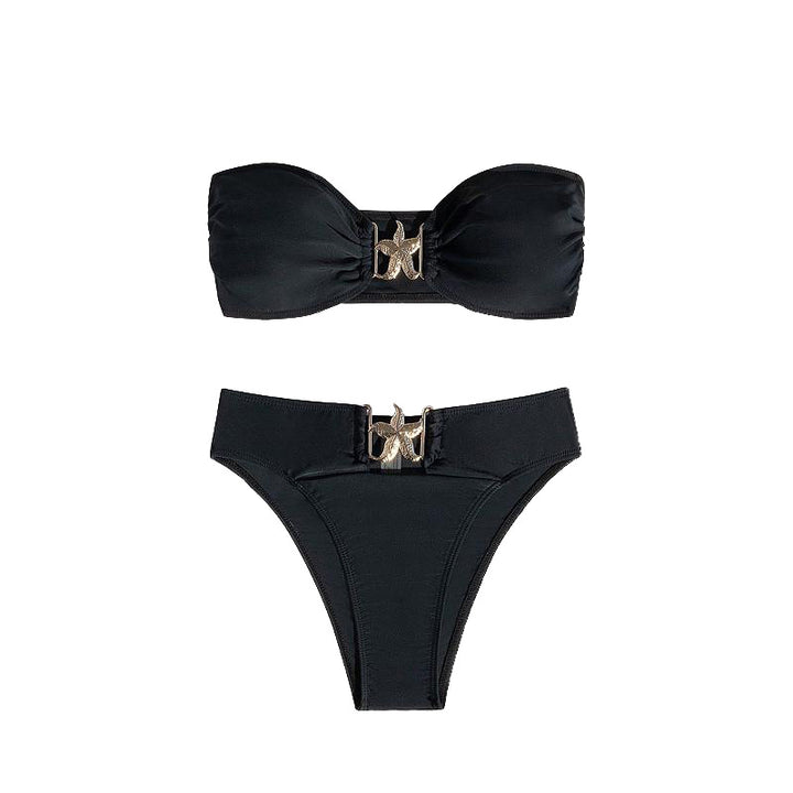 Damen Bandeau-Bikini mit elegantem Designelement Drune