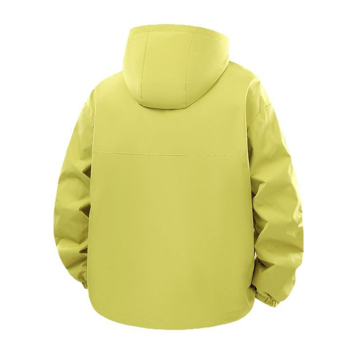 Herren Oversize Utility-Softshelljacke mit Kapuze, wasserabweisender Membran & Reißverschlusstaschen Drune