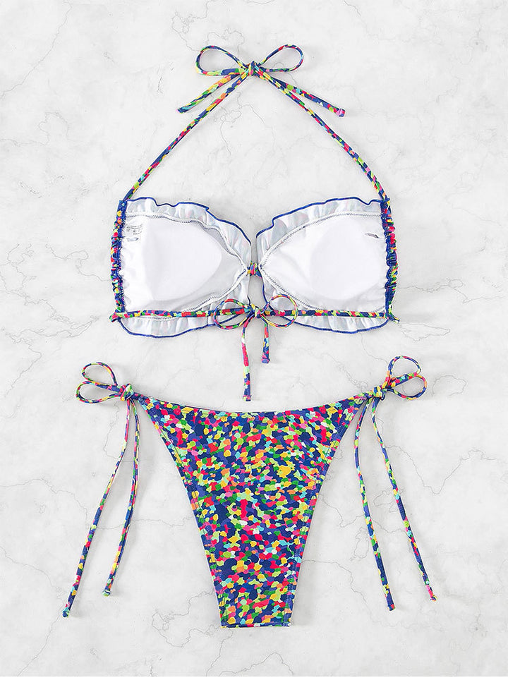 Damen Premium Push-Up Bikini mit verstellbaren Seitenbindungen Drune