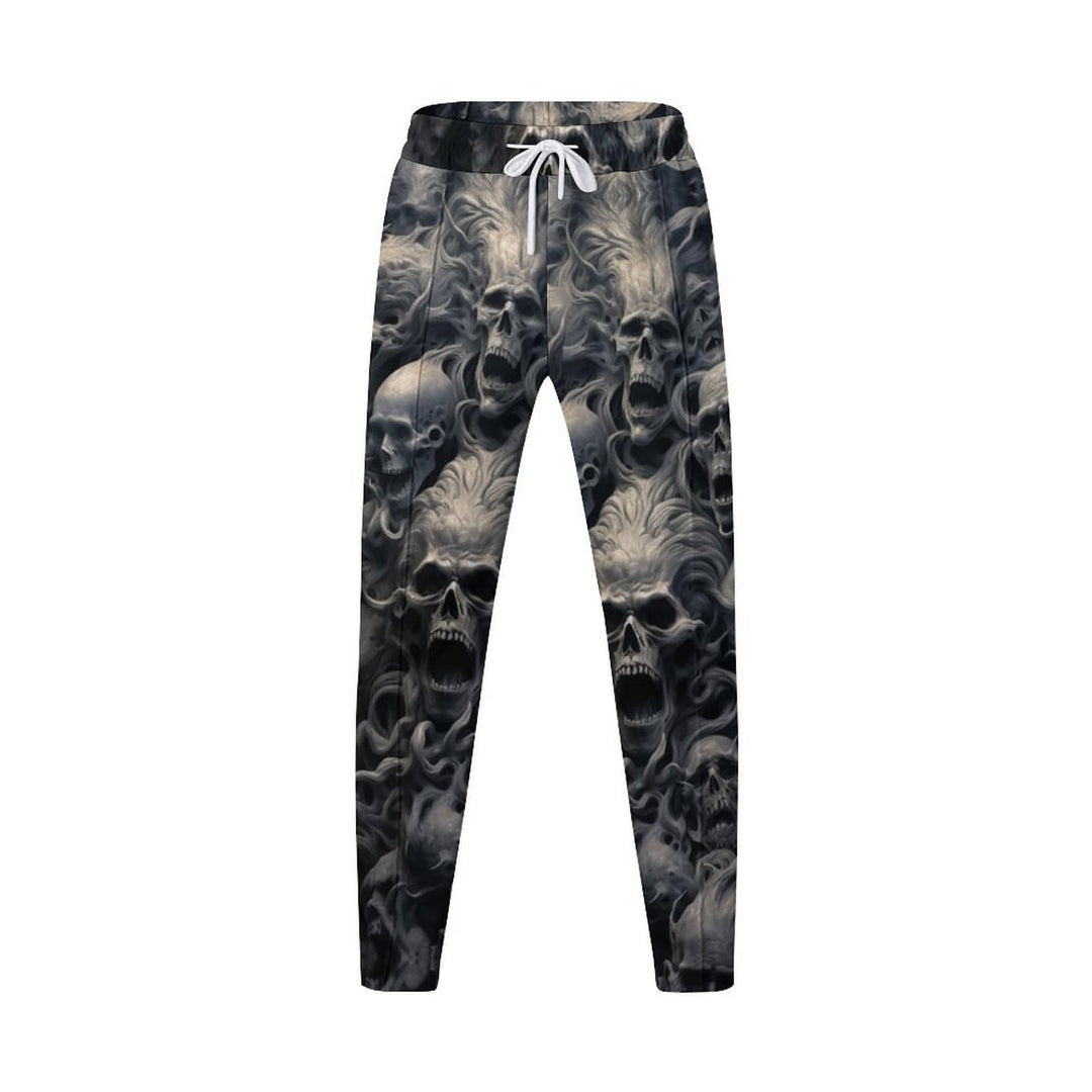 Herren lässige Jeanshose mit Totenkopf-Motiv Drune