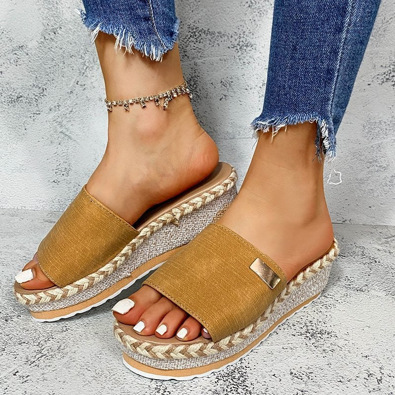 Damen Komfortable Keil-Sandalen Drune