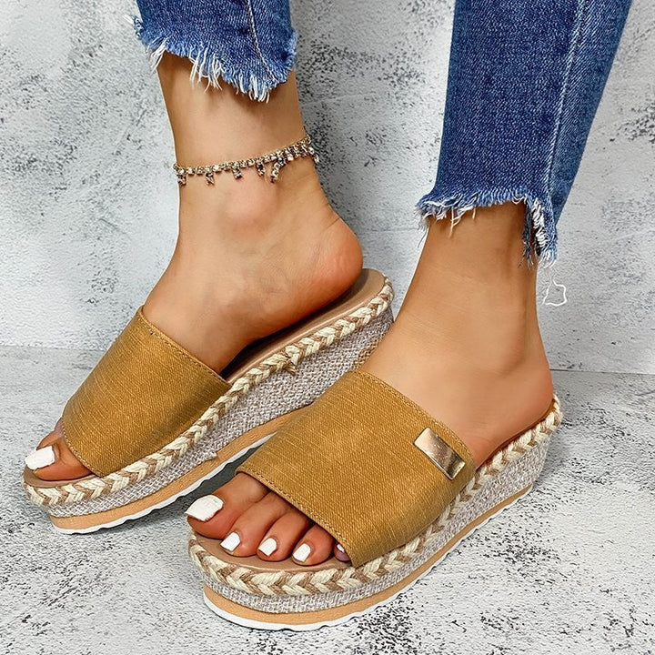 Damen Komfortable Keil-Sandalen Drune