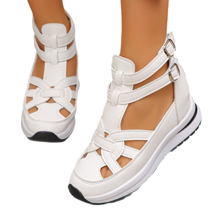 Damen Wedge-Sandalen mit modischem Riemendesign und komfortabler Plateau-Sohle Drune