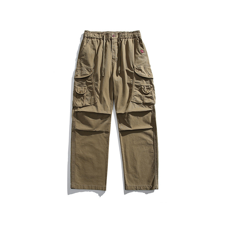 Herren Utility-Cargohose mit elastischem Bund, Mehrfach-Taschen und entspannter Passform Drune