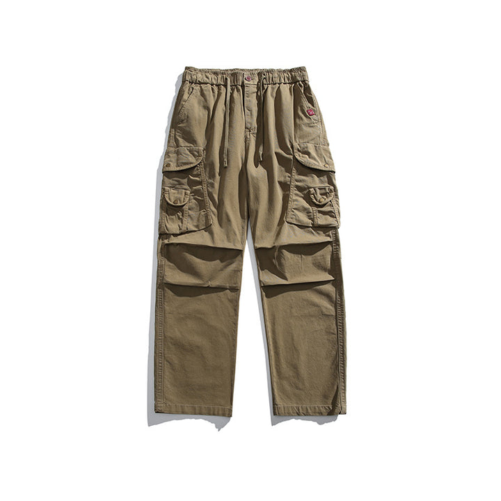 Herren Utility-Cargohose mit elastischem Bund, Mehrfach-Taschen und entspannter Passform Drune