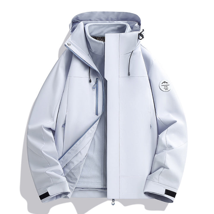 Unisex Wasserabweisende Softshelljacke mit Fleece-Innenfutter und Verstellbarer Kapuze Drune