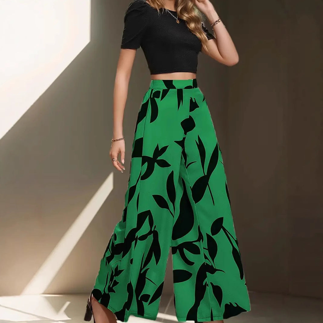 Damen Palazzohosen mit floralem Muster Drune
