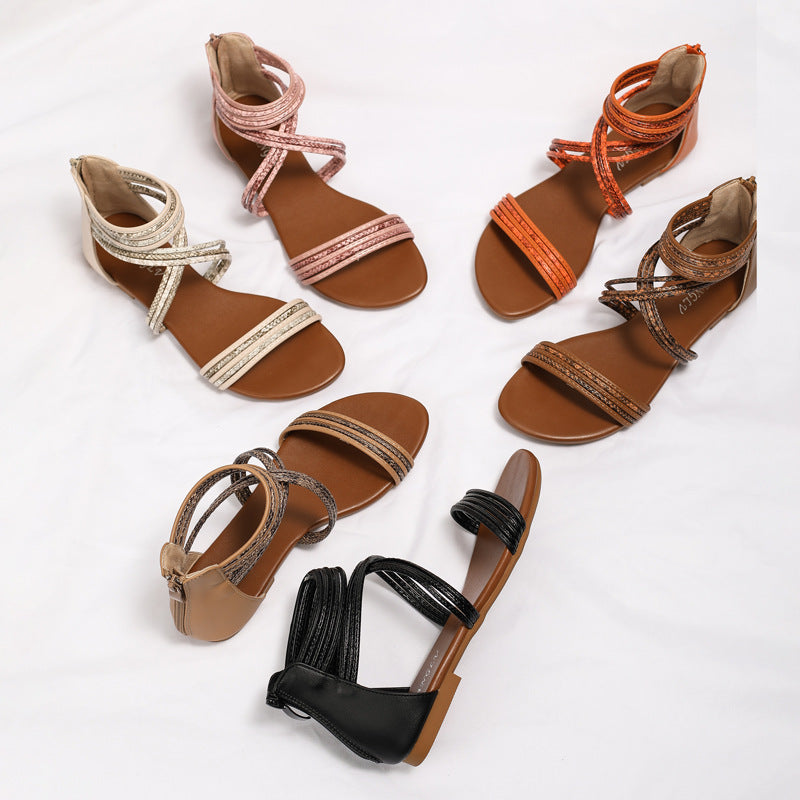 Damen Elegante Sommer Sandalen Drune