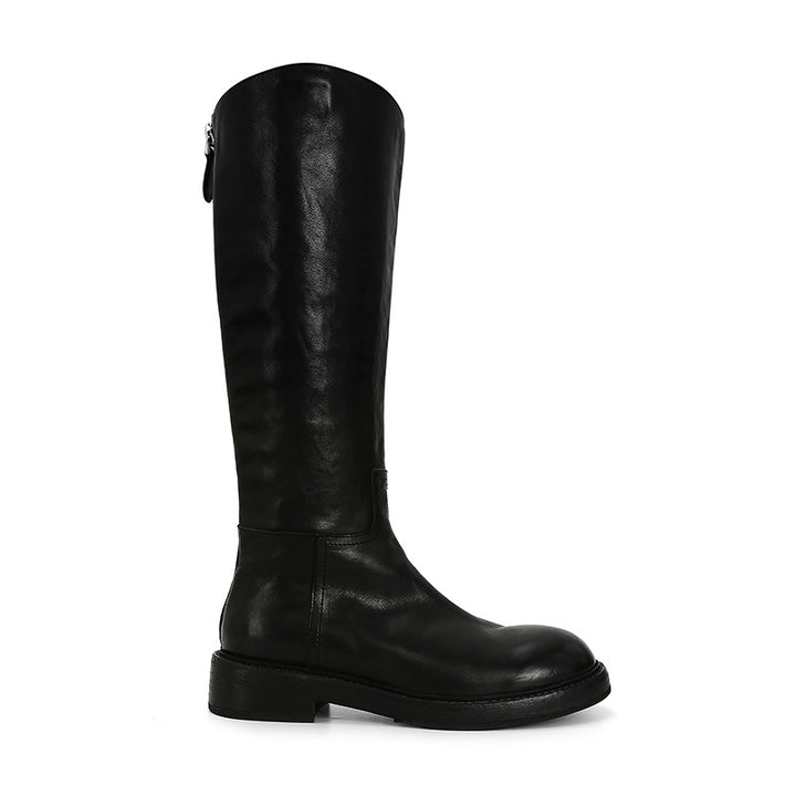Damen Tall Leder Reitstiefel Drune