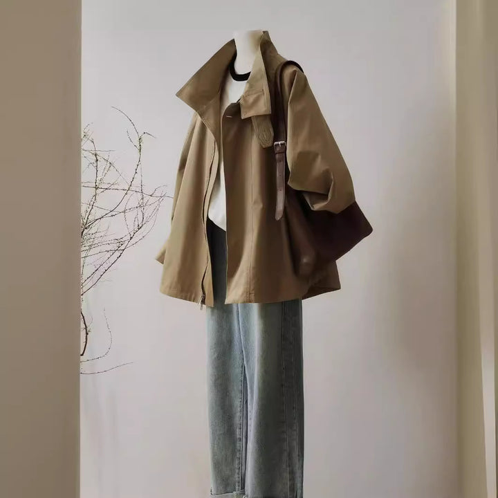 Damen Lässige, übergroße Utility-Jacke Drune