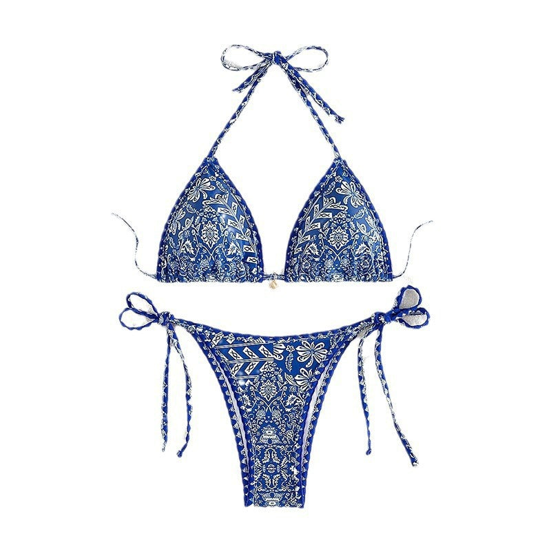 Damen Triangel-Bikini mit floralem Muster Drune