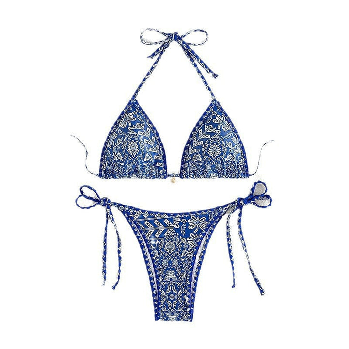 Damen Triangel-Bikini mit floralem Muster Drune