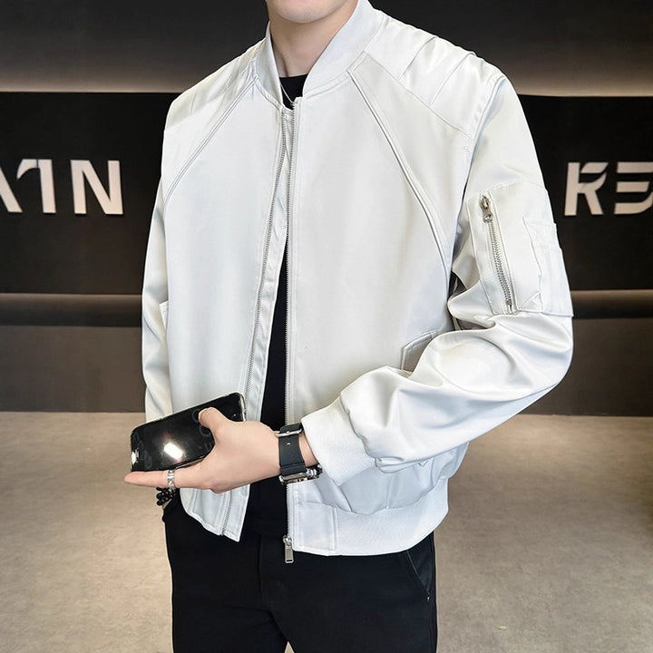 Herren Modische Bomberjacke mit praktischen Taschen Drune