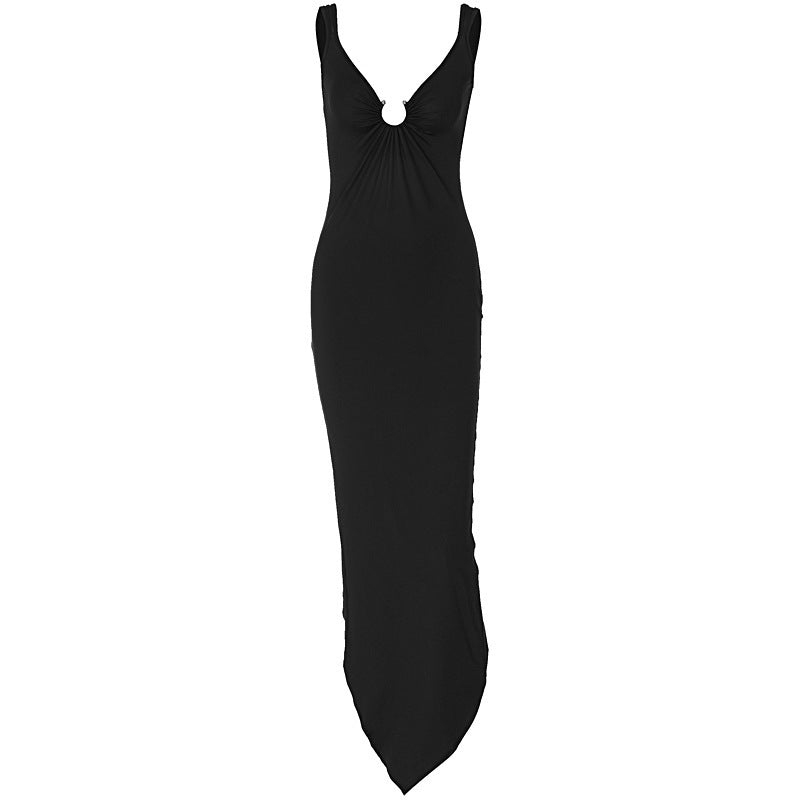 Damen Figurbetontes Maxikleid mit raffiniertem Cut-Out und zeitgemäßem Design Drune
