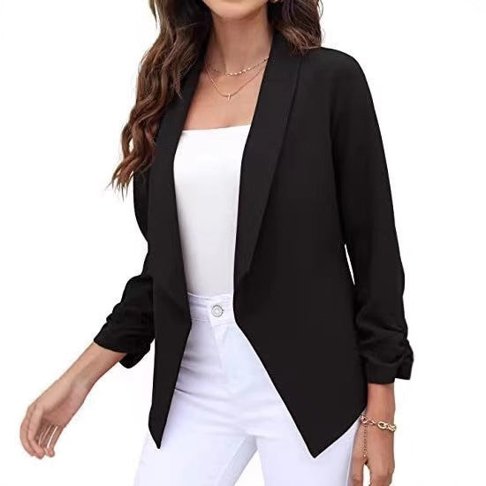 Damen eleganter und luftiger Blazer mit asymmetrischem Schnitt Drune