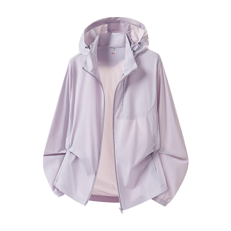 Damen Leichter Windbreaker mit Kapuze Drune